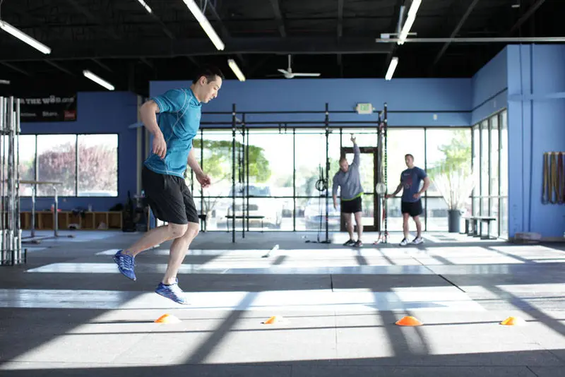 Single-Leg Hop Progression — finish position