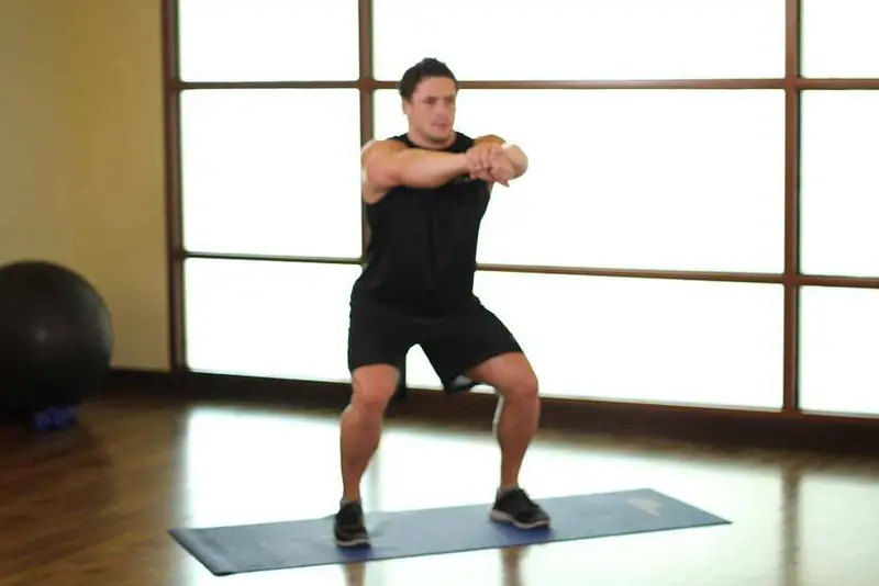 Sit Squats — finish position