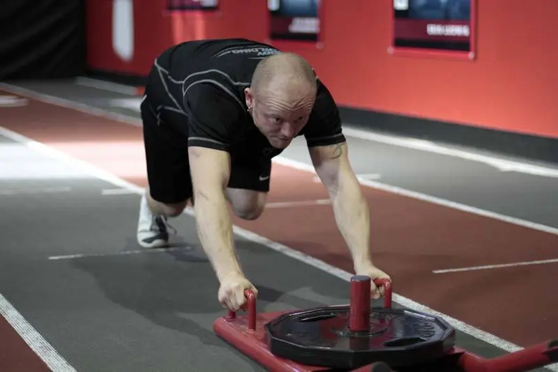 Sled Push — finish position