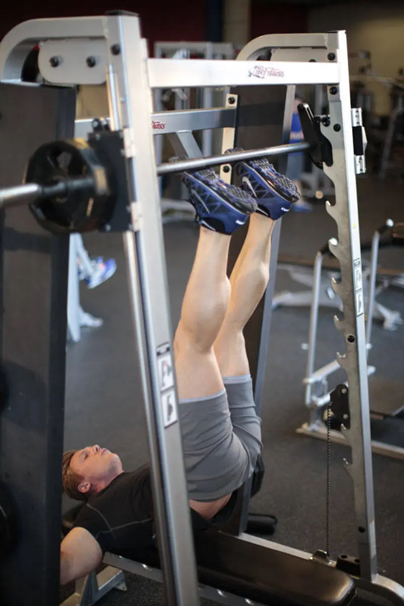 Smith Machine Hip Raise — finish position