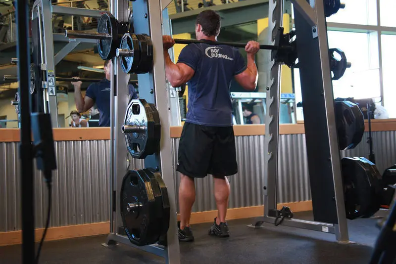Smith Machine Squat — finish position