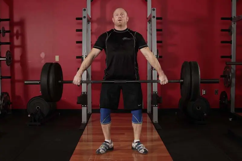 Snatch Deadlift — finish position