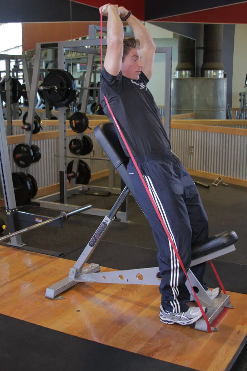 Speed Band Overhead Triceps — finish position