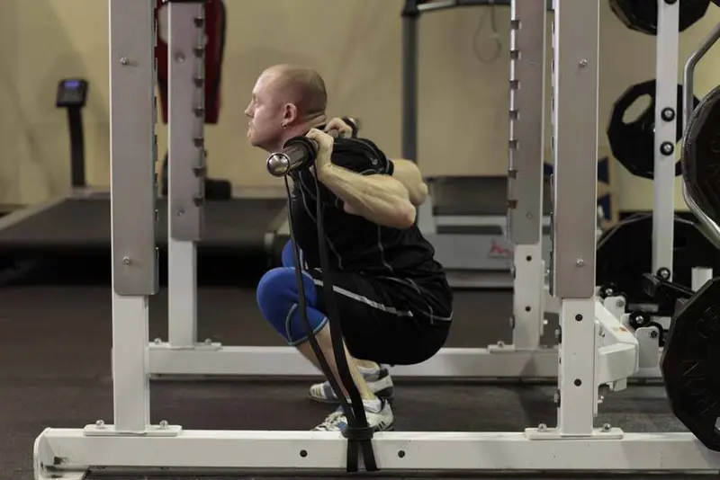 Squat with Bands — finish position