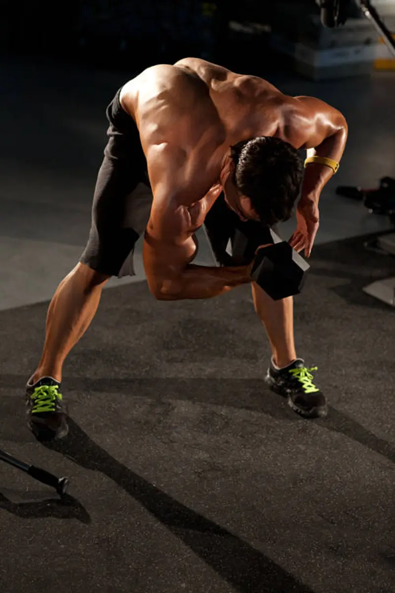 Standing Concentration Curl — finish position