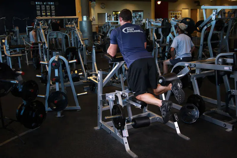 Standing Leg Curl — finish position