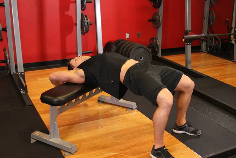 Straight-Arm Dumbbell Pullover — finish position