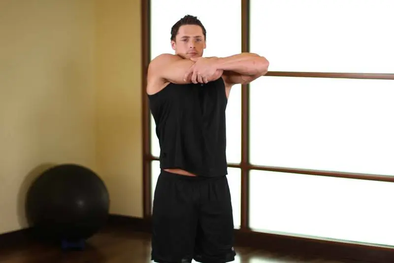 Tricep Side Stretch — finish position
