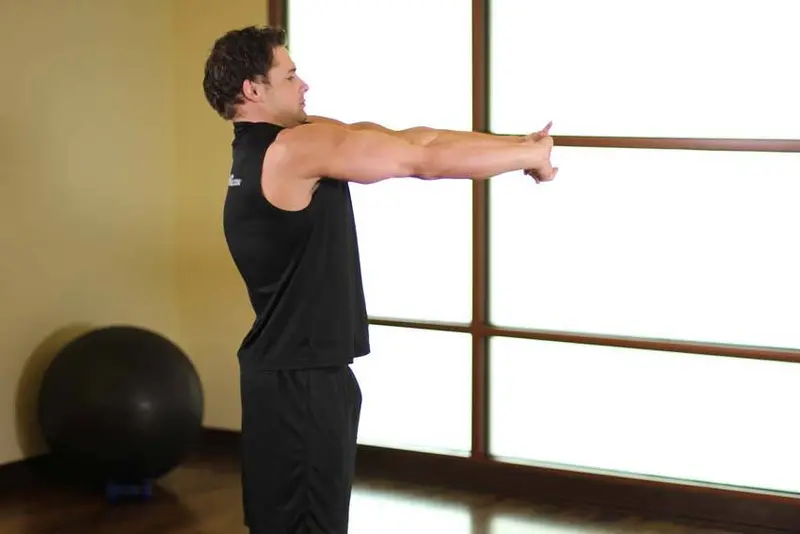 Upper Back Stretch — finish position