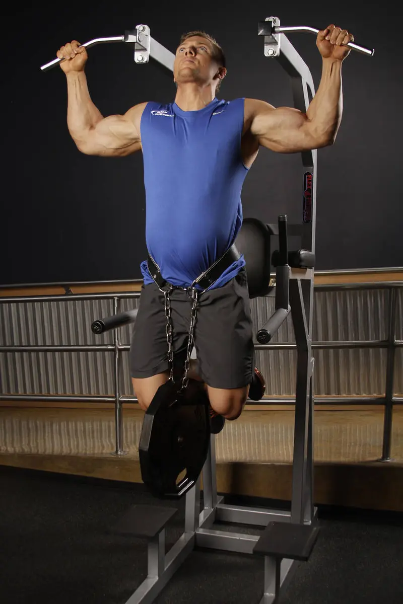 Weighted Pull Ups — finish position