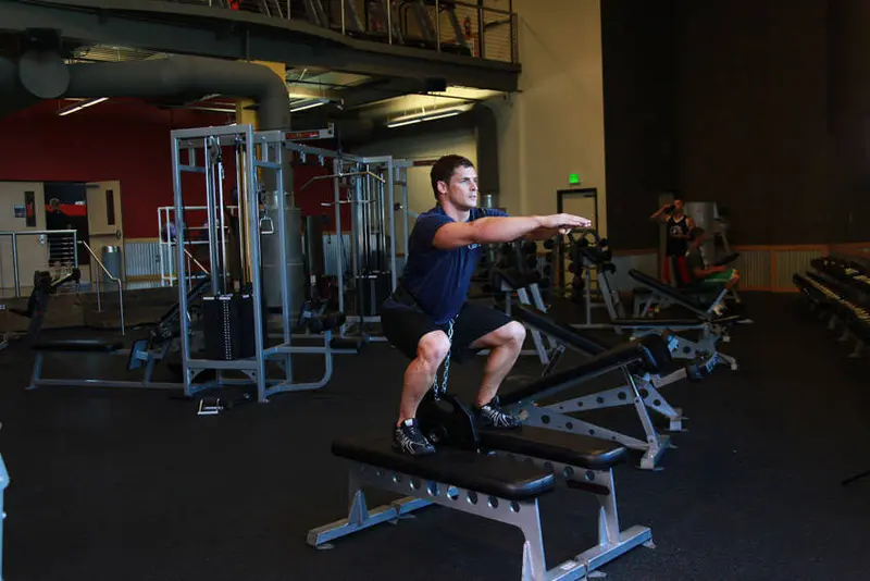 Weighted Squat — finish position