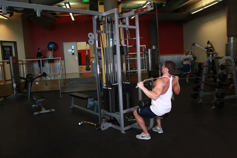 Wide-Grip Lat Pulldown — finish position