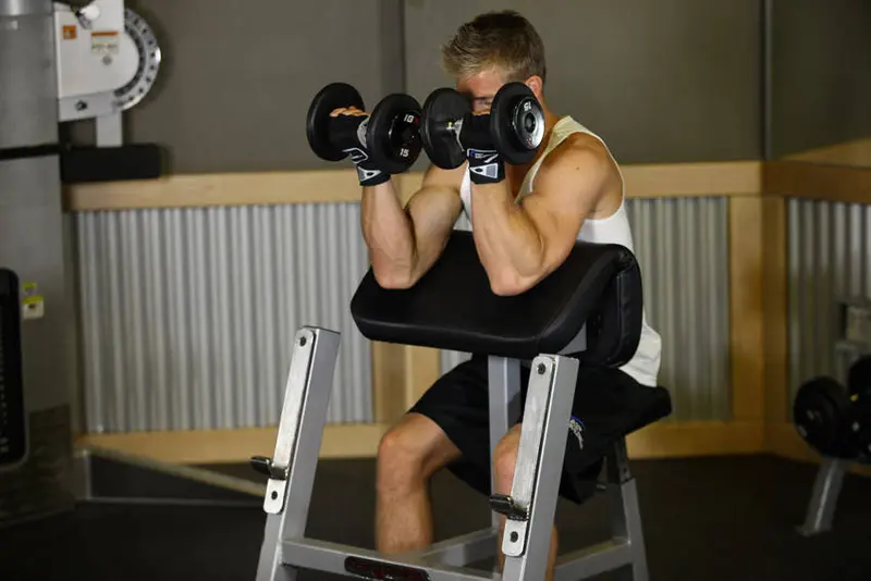 Zottman Preacher Curl — finish position